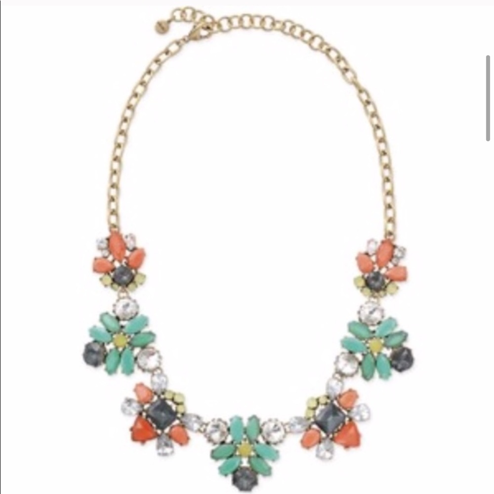 Stella & Dot | Retired Teal Coral & Crystal Elodie Statement Necklace - Picture 7 of 16